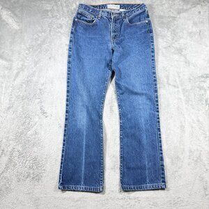Vtg Abercrombie Fitch Women Jeans Sz14 Blue Denim Straight Leg High Rise Mom Y2k